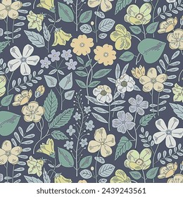 Pattern flower floral spring blossom illustration vector fabric textile design leaf leaves