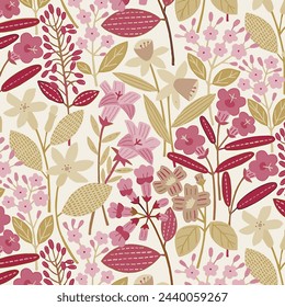 Pattern flower floral spring blossom illustration vector fabric textile design leaf leaves