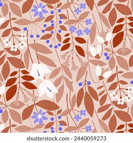 Pattern flower floral spring blossom illustration vector fabric textile design leaf leaves