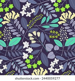 Pattern flower floral spring blossom illustration vector fabric textile design leaf leaves