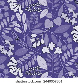 Muster Blume Blumenfrühlingsblüte Illustration Vektor Stoff Textildesign Blatt Blätter