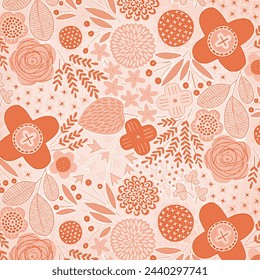 Pattern flower floral spring blossom illustration vector fabric textile design leaf leaves