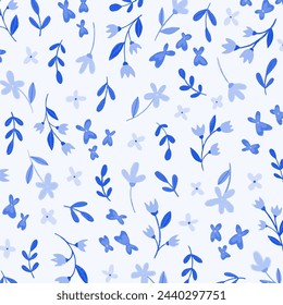 Muster Blume Blumenfrühlingsblüte Illustration Vektor Stoff Textildesign Blatt Blätter