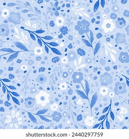 Pattern flower floral spring blossom illustration vector fabric textile design leaf leaves