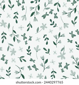 Patrón floral floral primavera flor ilustración vector tela textil diseño hoja hojas