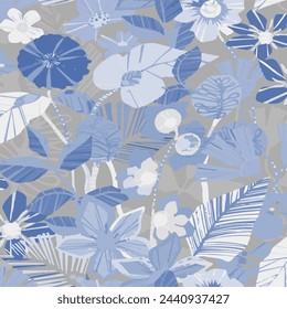 Pattern flower floral spring blossom illustration vector fabric textile design leaf leaves