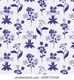 Patrón floral floral primavera flor ilustración tela de Vector textil diseño hoja hojas
