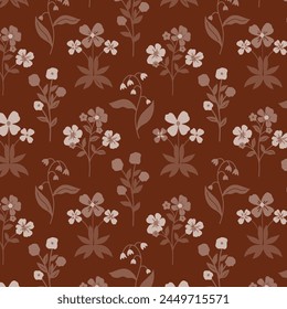 Patrón floral floral primavera flor ilustración tela de Vector textil diseño hoja hojas
