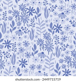 Patrón floral floral primavera flor ilustración tela de Vector textil diseño hoja hojas
