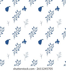 the pattern flower garden beautiful with soft color can be used to blanket, pouch, cover notebook with collection flower and leaf