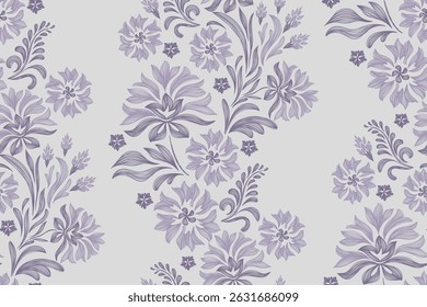 Padrão flor variedade mínima rosa azul pastel floral papel de parede fundo borda vetor ilustração
