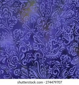 Pattern with flower motive in doodle style, beautiful flowers an