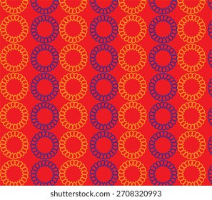 Patrón Flor en forma de color Elipse Patrón sin fisuras 