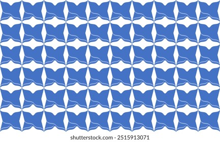 padrão com flor dois tons azul estrela flor asterisco padrão no fundo branco como estilo repetição perfeita design de imagem repleta para impressão de tecido, xadrez azul