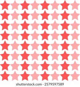 pattern with flower two tone pink white star flower asterisk pattern on white background as seamless repeat style replete image design for fabric printing, pink checkerboard, vertical column strip