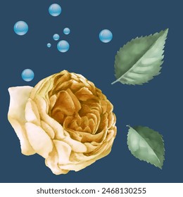 Pattern flower. Vector illustration in a watercolor style. Use printed materials, signs, objects, websites, maps.
