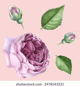 Pattern. Pattern flower. Vector illustration in a watercolor style. Use printed materials, signs, objects, websites, maps.
