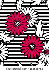 It is a pattern of flowers.