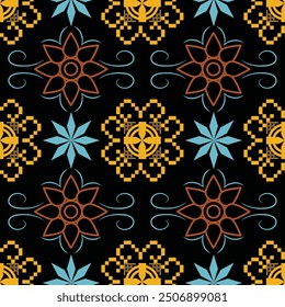 pattern flowers background fabric  illustration vector
