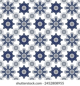 Flores de patrón florecen sin costuras vintage en azul. Patrón india floral inconsútil oriental vintage india, fondo de patrón Abstractas. Elementos decorativos de Antiguas. Islam, árabe, indio, otomano.