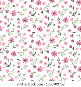 Pattern of flowers, buds and leaves. roses, peonies, wildflowers. for printing on fabric, wrapping paper, paper cups. template for cards, invitations. pastel colors