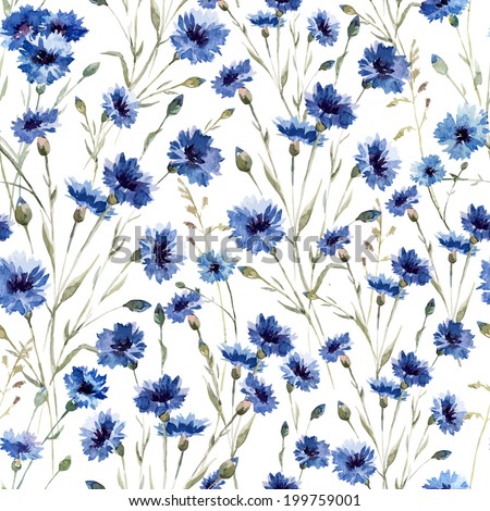 Similar – Image, Stock Photo Watercolor blue cornflowers and wildflowers bouquet, summer wedding isolated illustration