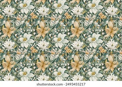 patrón de diseño de flores para textil , sobre fondo . Vector clásico patrón sin costuras 