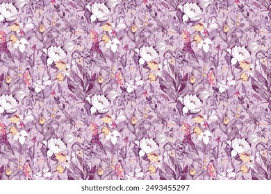 pattern of flowers design for textile , on background . classic  vector seamless pattern 