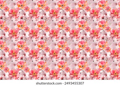 pattern of flowers design for textile , on background . classic  vector seamless pattern 