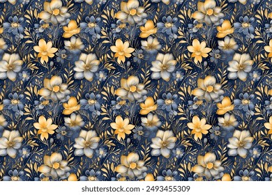 pattern of flowers design for textile , on background . classic  vector seamless pattern 