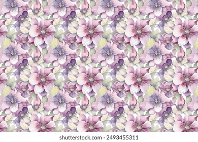 pattern of flowers design for textile , on background . classic  vector seamless pattern 