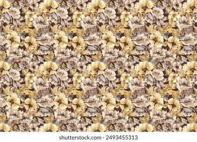 patrón de diseño de flores para textil , sobre fondo . Vector clásico patrón sin costuras 