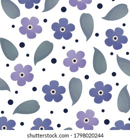 patrón de flores. no me olvides las flores. técnica de acuarela. vector. elemento adicional