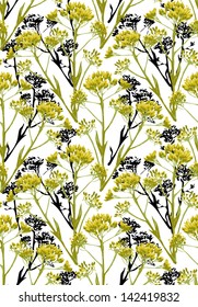 pattern of flowers Helichrysum