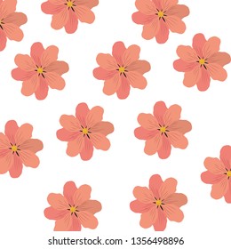 pattern of flowers isolated icon
