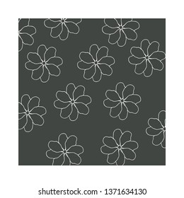 pattern of flowers isolated icon