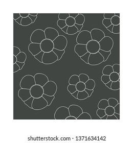 pattern of flowers isolated icon