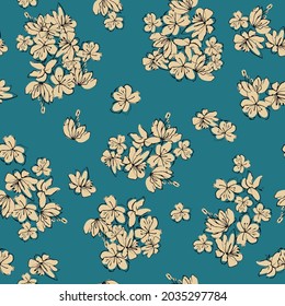 pattern flowers kimono japan summer spring seamless pattern fabric print vector cloth textile