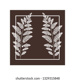 pattern flowers and leafs isolated icon