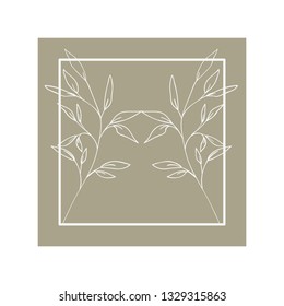 pattern flowers and leafs isolated icon