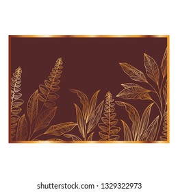 pattern flowers and leafs isolated icon
