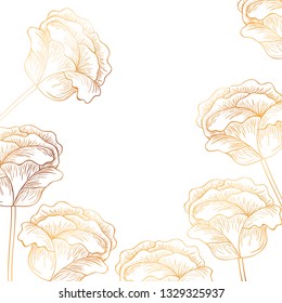 pattern flowers and leafs isolated icon