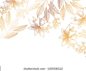 pattern flowers and leafs isolated icon