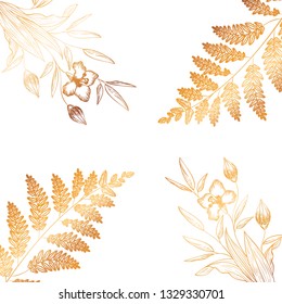 pattern flowers and leafs isolated icon