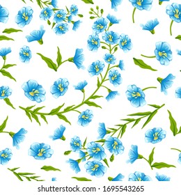 Flores de motivos de lino. Fondo transparente para el embalaje.