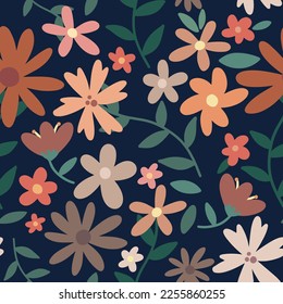 Pattern Flowers modern spring nude