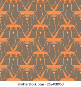 Pattern with flowers in the Modern style
