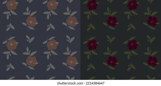 pattern with flowers natural modern wallpaper