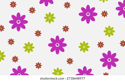 Ein Muster mit Blumen auf weißem Hintergrund. Das Bild schafft ein modernes und stilvolles Design.