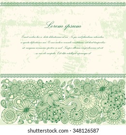 Pattern with flowers. Ornate zentangle texture with abstract flowers. Pattern can be used for wallpaper, pattern fills, web page background, surface textures.